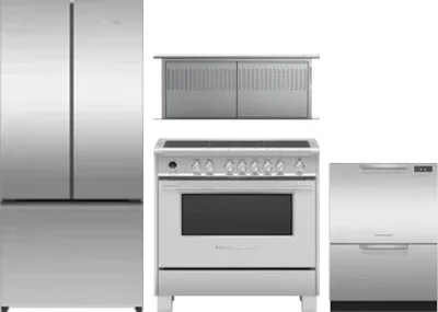 4 Piece Package Includes Refrigerator, Range, Hood And Dishwasher